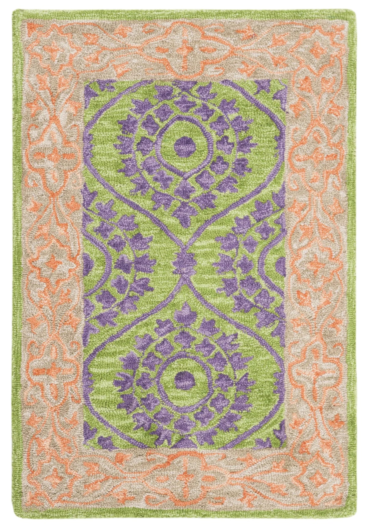Safavieh Suzani 2'-0" x 3'-0" Rug in Green / Violet