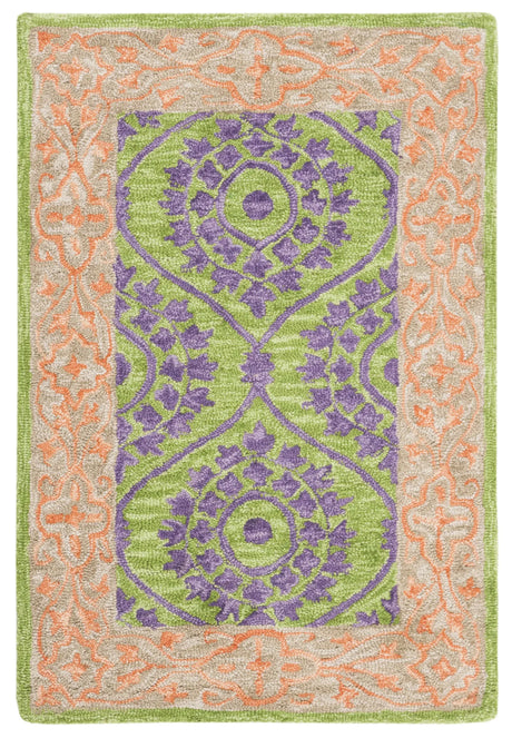 Safavieh Suzani 2'-0" x 3'-0" Rug in Green / Violet