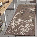 Safavieh Courtyard 2'-3" x 6'-7" Rug in Brown Natural / Black