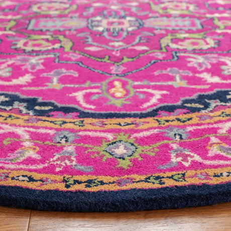 Safavieh Bellagio 5'-0" x 5'-0" Rug in Pink / Navy
