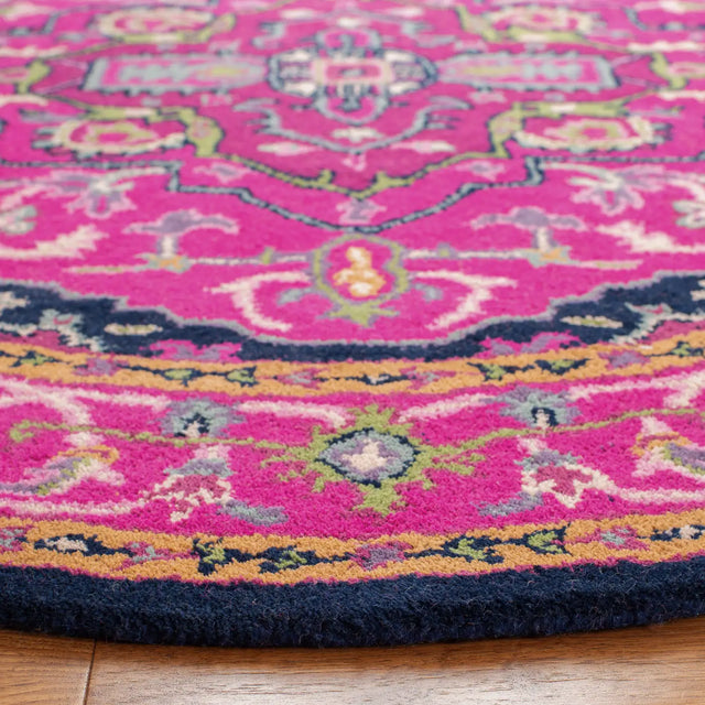 Safavieh Bellagio 5'-0" x 5'-0" Rug in Pink / Navy