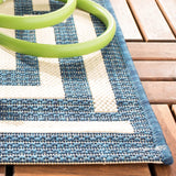 Safavieh Courtyard 4'-0" x 5'-7" Rug in Navy / Beige
