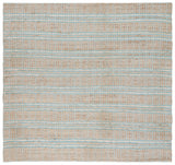 Safavieh Natural Fiber 6'-6" x 6'-6" Rug in Teal / Natural