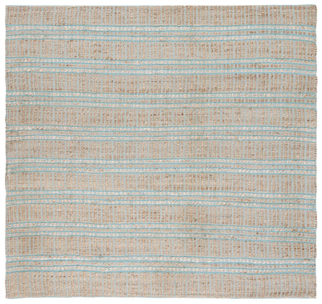 Safavieh Natural Fiber 6'-6" x 6'-6" Rug in Teal / Natural