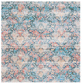 Safavieh Saffron 6'-0" x 6'-0" Rug in Coral / Aqua