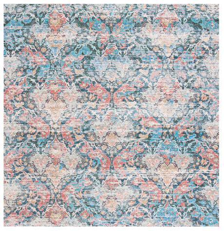 Safavieh Saffron 6'-0" x 6'-0" Rug in Coral / Aqua