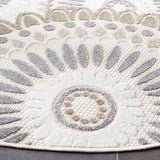 Safavieh Cabana 5'-3" x 5'-3" Rug in Grey / Ivory
