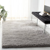 Safavieh Supreme Shag 4'-0" x 6'-0" Rug in Silver