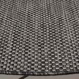 Safavieh Courtyard 10'-0" x 10'-0" Rug in Black / Beige