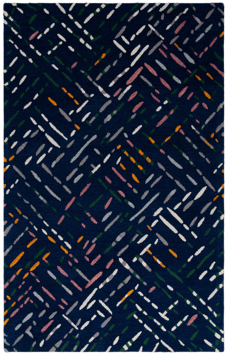 Safavieh Metro 4'-0" x 6'-0" Rug in Navy / Pink