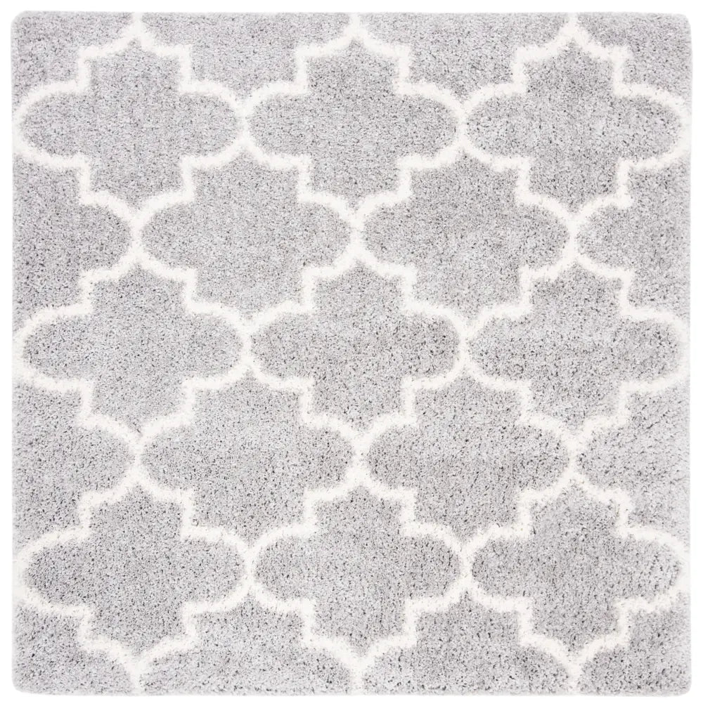 Safavieh Fontana Shag  800 6'-7" x 6'-7" Rug in Grey / Cream