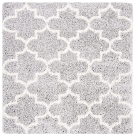 Safavieh Fontana Shag  800 6'-7" x 6'-7" Rug in Grey / Cream