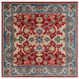 Safavieh Kashan 6'-7" x 6'-7" Rug in Red / Blue