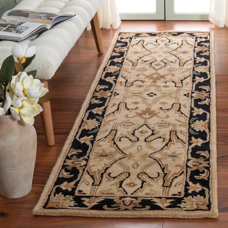 Safavieh Heritage 2'-3" x 12'-0" Rug in Ivory / Black
