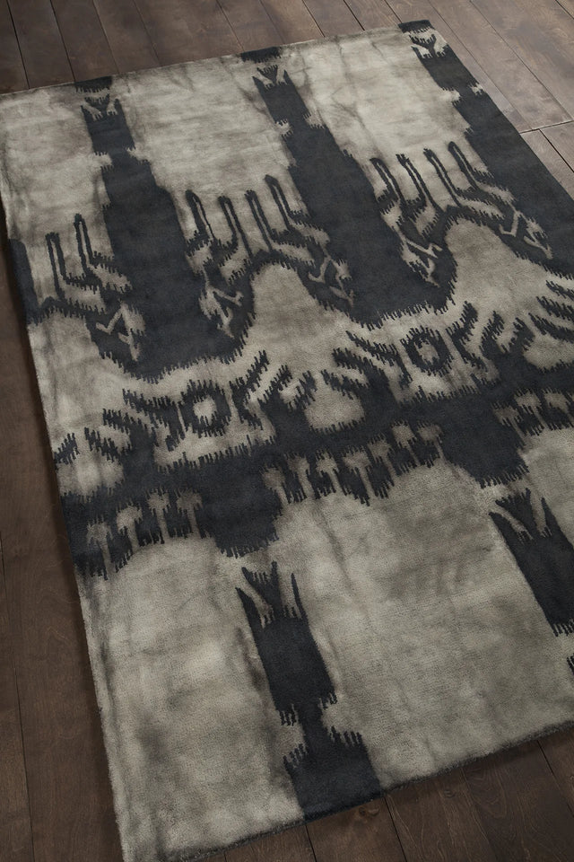 Chandra Cailin CAI-42002 Charcoal / Gray rug, side angle