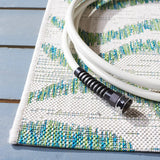 Safavieh Courtyard 4'-0" x 5'-7" Rug in Ivory / Green