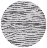 Safavieh Courtyard 6'-7" x 6'-7" Rug in Grey / Black