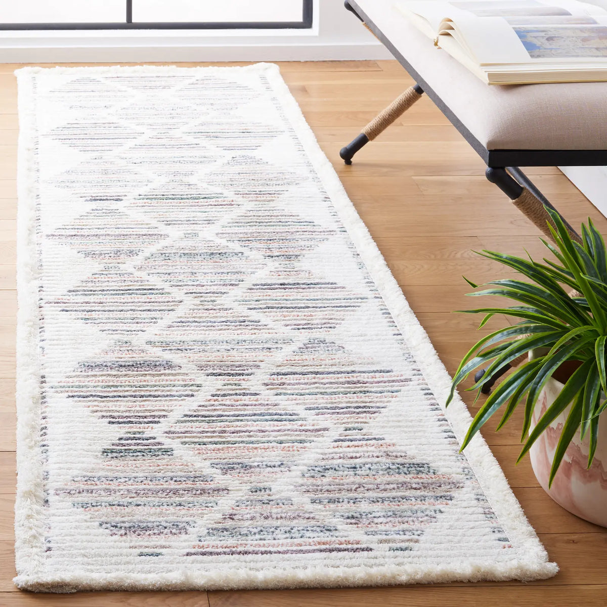 Safavieh Marrakesh 2'-2" x 8'-0" Rug in Ivory / Multi