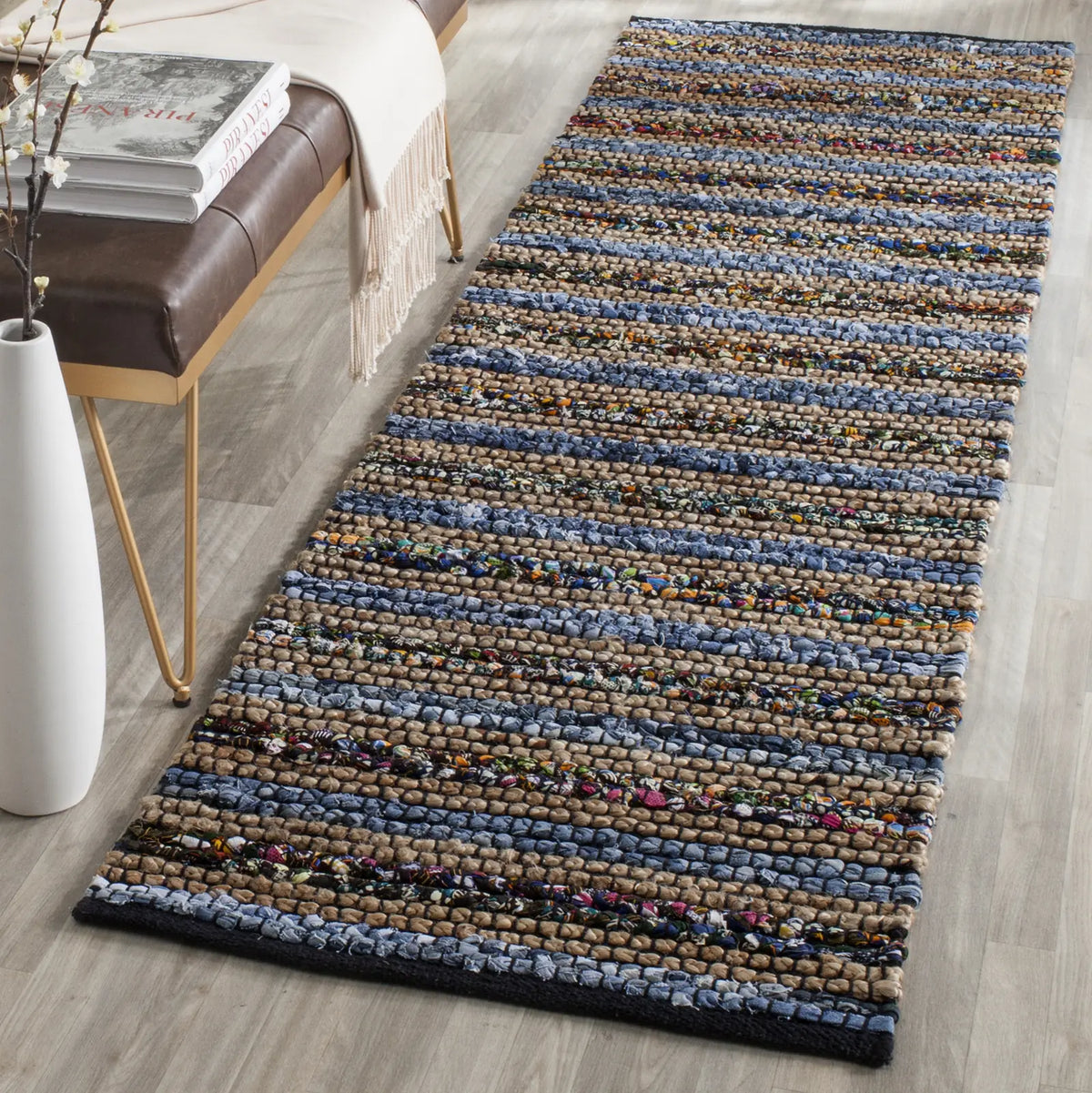 Safavieh Cape Cod 2'-3" x 10'-0" Rug in Blue / Multi