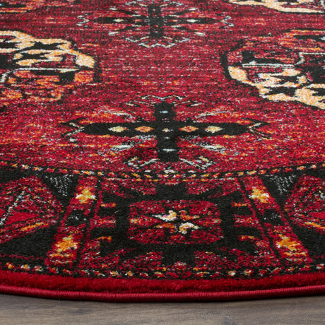 Safavieh Vintage Hamadan 6'-7" x 6'-7" Rug in Red / Multi