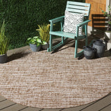 Safavieh Beach House 6'-7" x 6'-7" Rug in Brown / Ivory