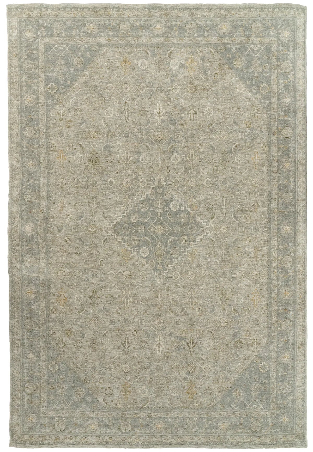 Dynamic Rugs Pacific 15942 Power Loomed Traditional Grey/Ivory Rug - Rectangular