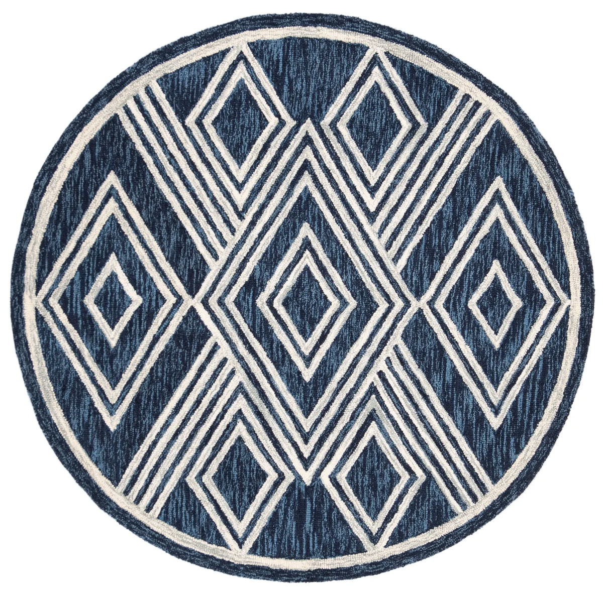 Safavieh Micro-Loop 5'-0" x 5'-0" Rug in Navy / Ivory