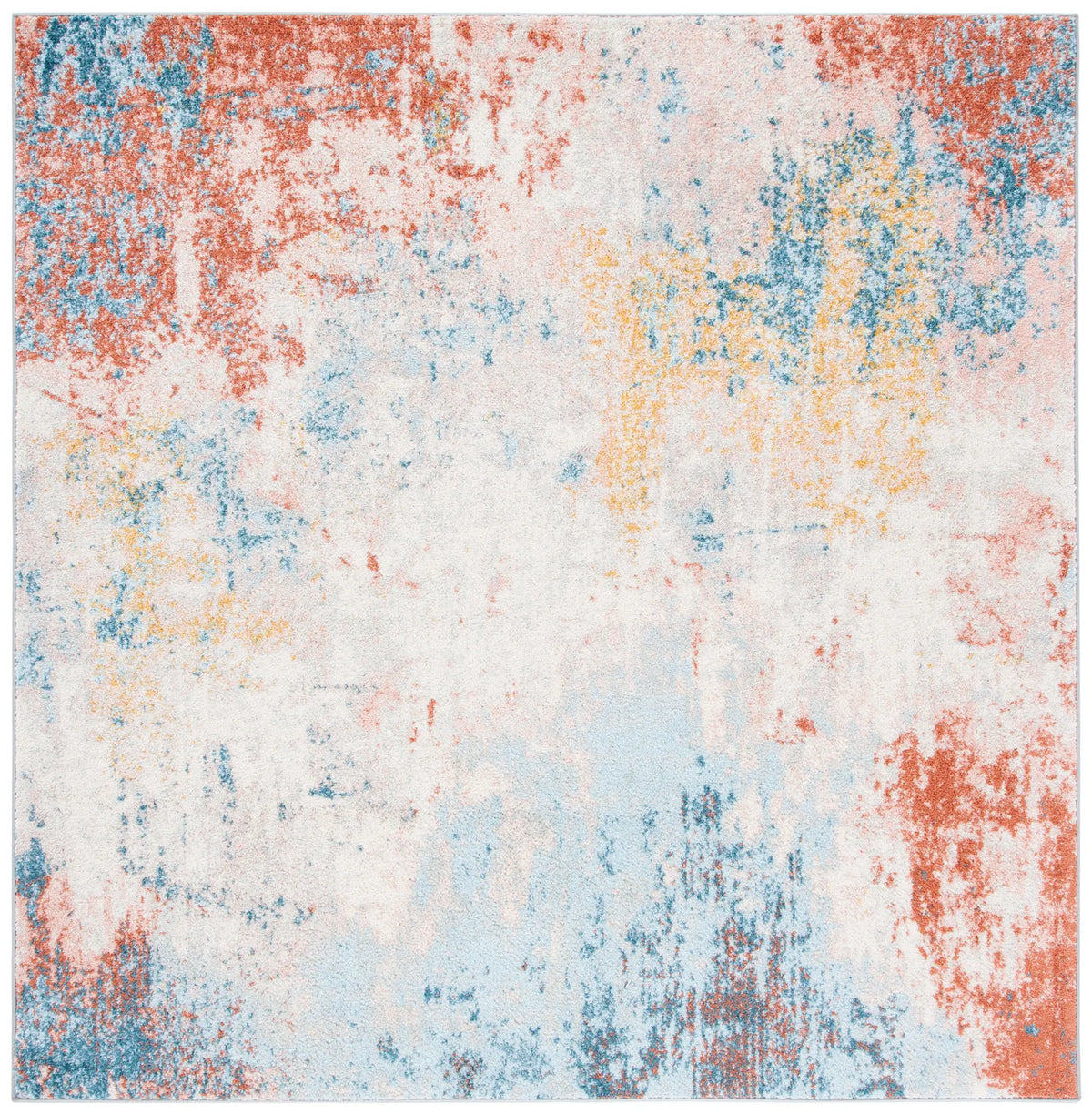 Safavieh Tulum 6'-7" x 6'-7" Rug in Ivory / Pink