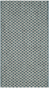 Safavieh Courtyard 2'-0" x 3'-7" Rug in Turquoise / Light Grey