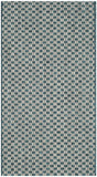 Safavieh Courtyard 2'-0" x 3'-7" Rug in Turquoise / Light Grey