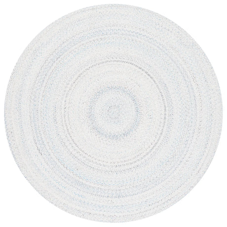 Safavieh Braided 5'-0" x 5'-0" Rug in Ivory / Light Blue