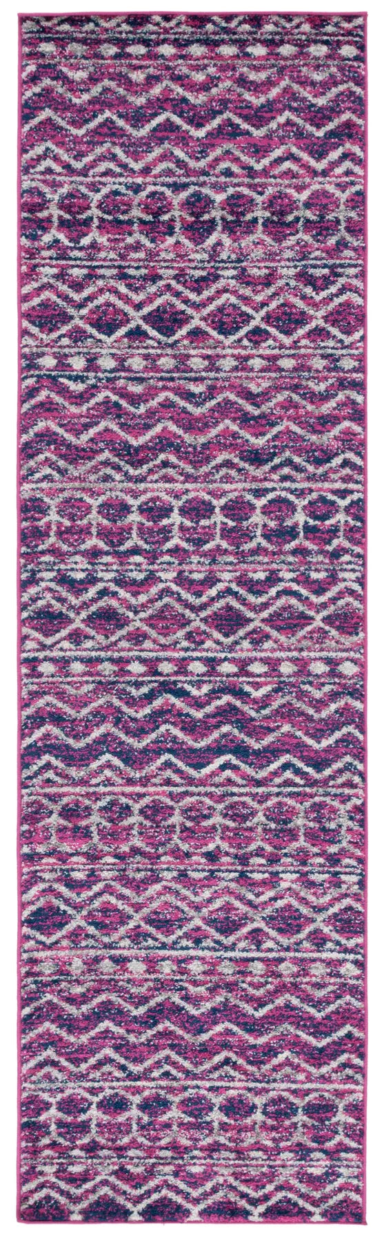 Safavieh Madison 2'-3" x 8'-0" Rug in Fuchsia / Navy