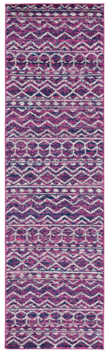 Safavieh Madison 2'-3" x 8'-0" Rug in Fuchsia / Navy