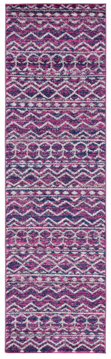 Safavieh Madison 2'-3" x 8'-0" Rug in Fuchsia / Navy