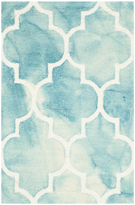 Safavieh Dip Dye 2'-0" x 3'-0" Rug in Turquoise / Ivory