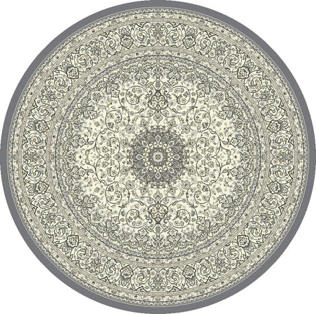 Dynamic Rugs Ancient Garden 57119 Grey / Cream Rugs - Round