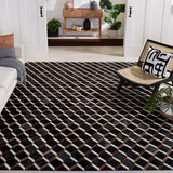 Safavieh Studio Leather 6'-0" x 9'-0" Rug in Black / Brown