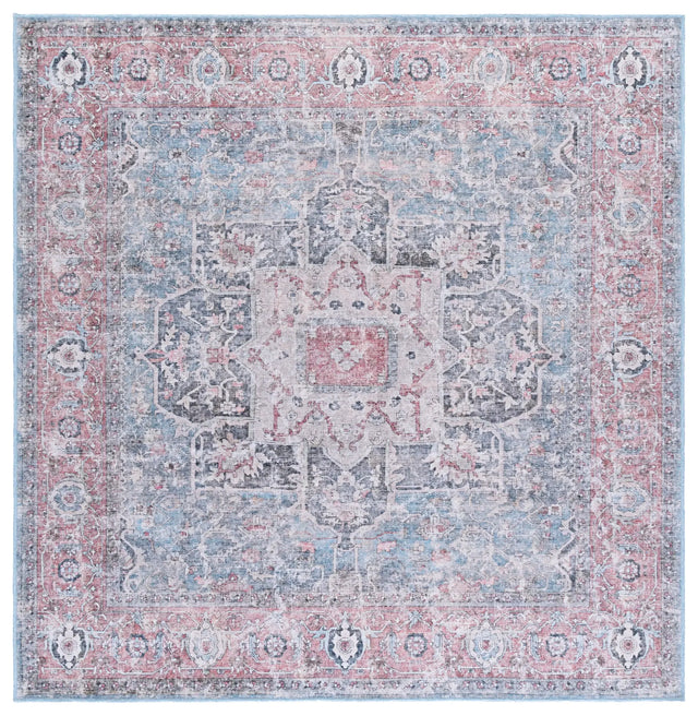 Safavieh Vintage Heriz 800 6'-7" x 6'-7" Rug in Blue / Red