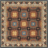 Safavieh Heritage 6'-0" x 6'-0" Rug in Navy / Orange