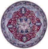 Safavieh Tucson 5'-0" x 5'-0" Rug in Red / Navy