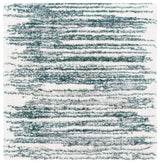 Safavieh Fontana Shag  800 6'-7" x 6'-7" Rug in Green / Ivory