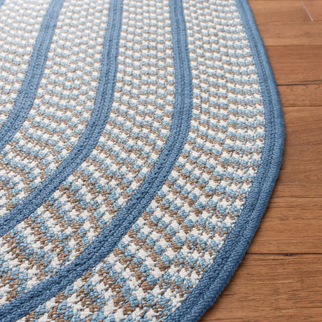 Safavieh Braided 5'-0" x 8'-0" Rug in Ivory / Blue