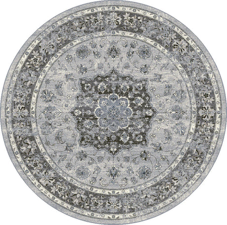 Dynamic Rugs Ancient Garden 57559 Silver / Grey Rugs - Round
