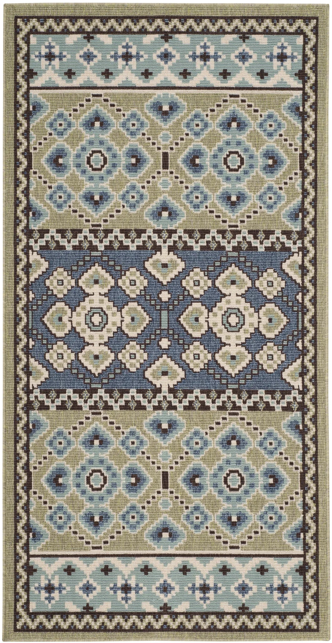 Safavieh Veranda 2'-7" x 5'-0" Rug in Green / Blue