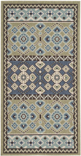 Safavieh Veranda 2'-7" x 5'-0" Rug in Green / Blue