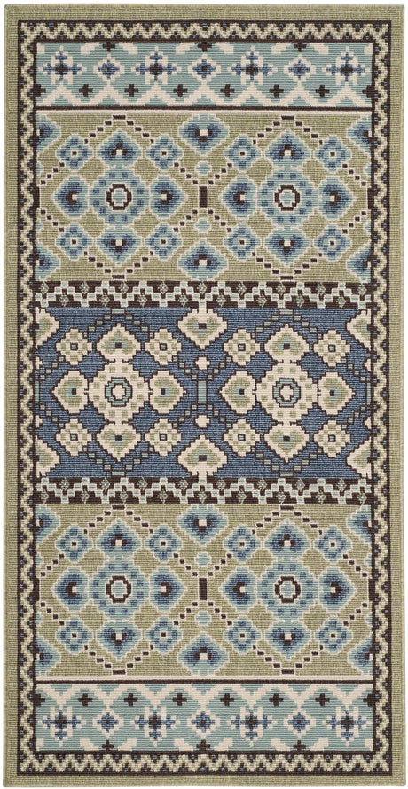 Safavieh Veranda 2'-7" x 5'-0" Rug in Green / Blue