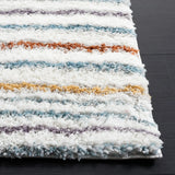 Safavieh Berber Shag 4'-5" x 6'-5" Rug in Blue Rust / Ivory