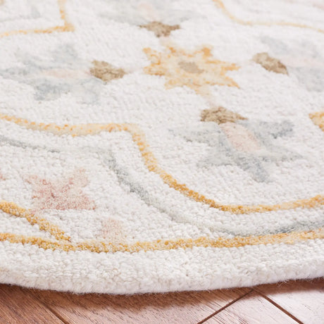 Safavieh Micro-Loop 5'-0" x 5'-0" Rug in Ivory / Grey