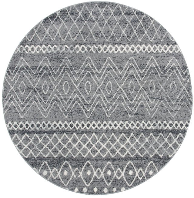 Safavieh Madison 700 6'-7" x 6'-7" Rug in Charcoal / Ivory