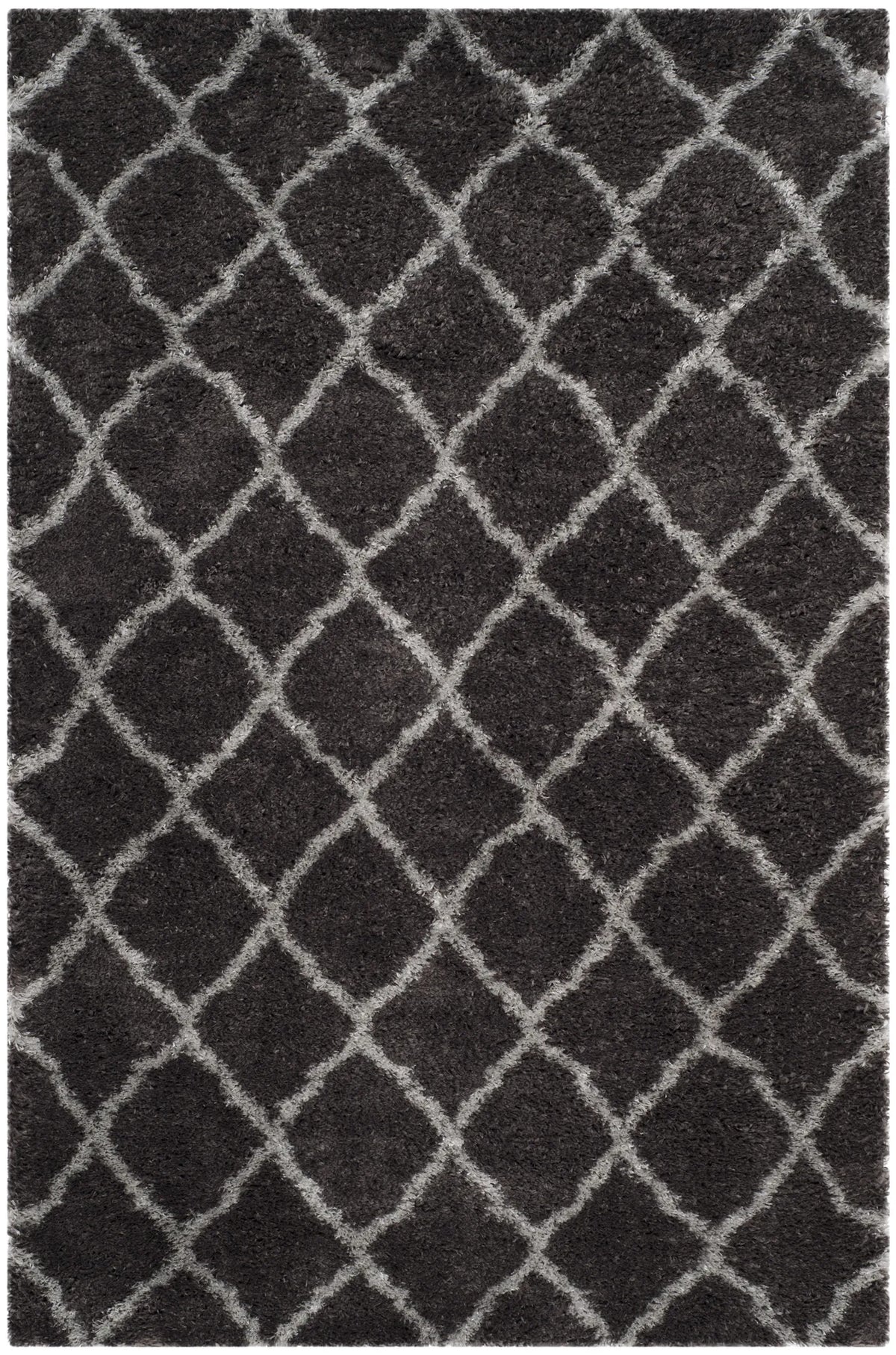 Safavieh Indie Shag 5'-1" x 7'-6" Rug in Dark Grey / Grey